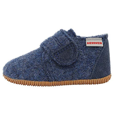 GIESSWEIN children's slippers Oberstaufen - felt slippers for girls & boys, warm mules, slim-fit rubber sole & velcro fastener on sale